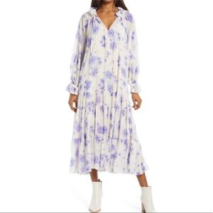 NWT Free People feeling groovy ivory maxi dress